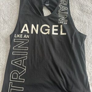 Victoria's Secret Black Tank Top with White Text